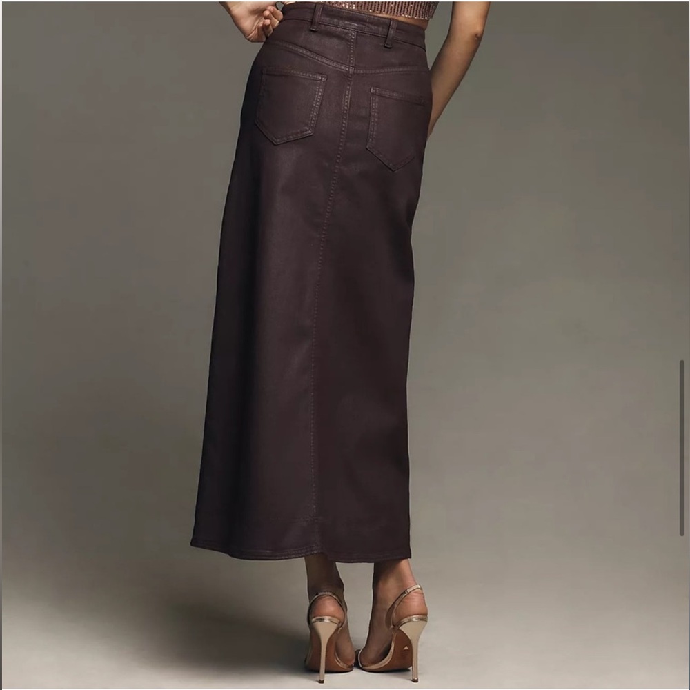 pilcro Madi Front Slit Denim Skirt - Picture 3 of 6